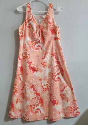 Liz & Co. Dress Women's Petite Pink/White Floral fully lined Dress Size 12P - Image 1 of 4