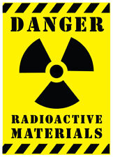 DANGER RADIOACTIVE MATERIALS SELF ADHESIVE STICKERS SAFETY SIGNS