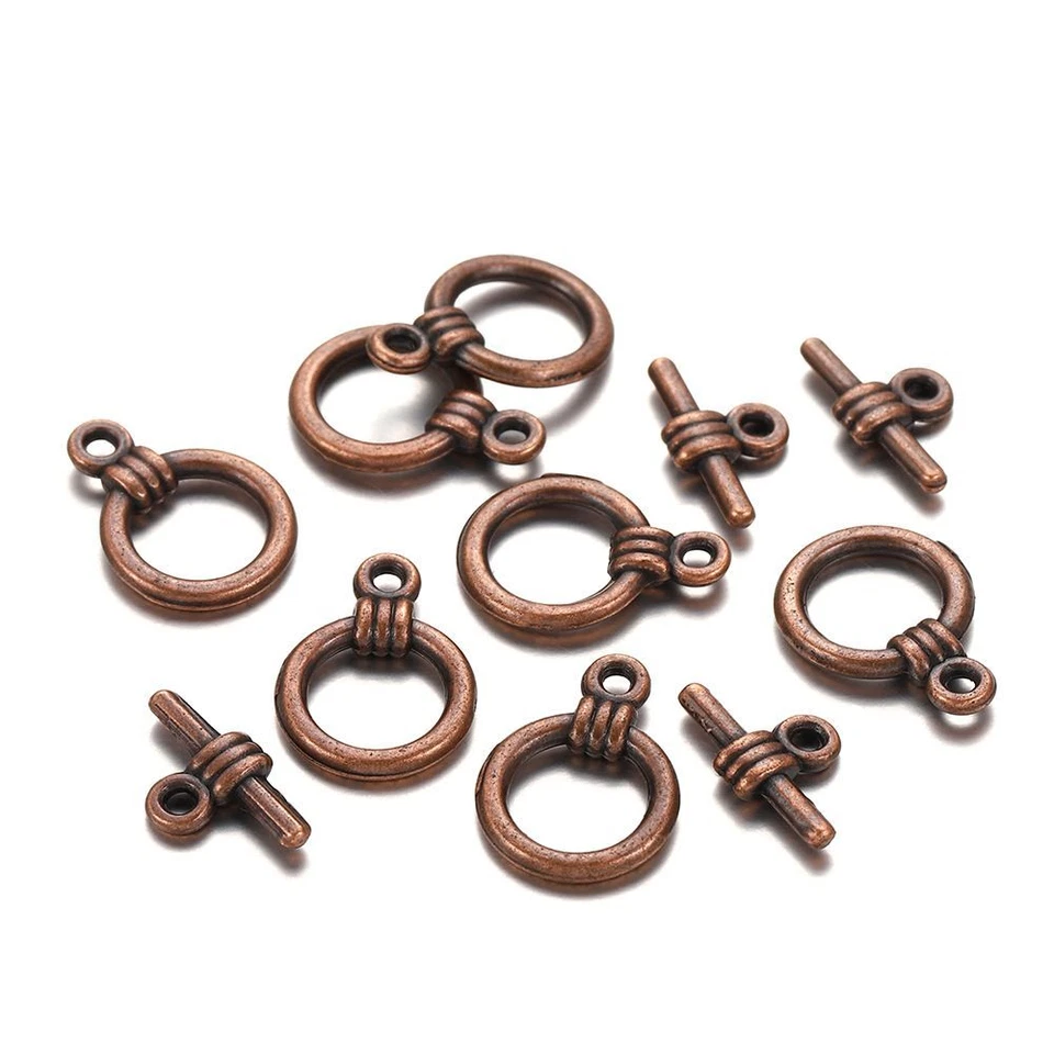 OT Toggle End Clasps - Closure Fastener Buckle Connectors Jewelry Crafts 10Sets - Image 1 of 4
