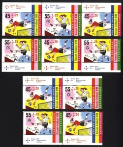 Bund 2857 + 2858, W119-122 alle Zusammendrucke MH 84 postfrisch Fußball WM [BU-Z - Bild 1 von 1