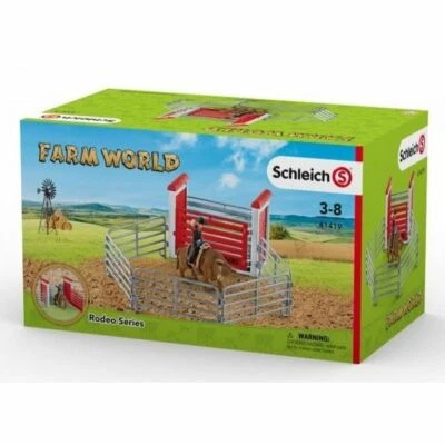 Schleich Farm World Rodeo with a Cowboy 41419 Rodeo Series Figurine Farm - Image 1 of 2