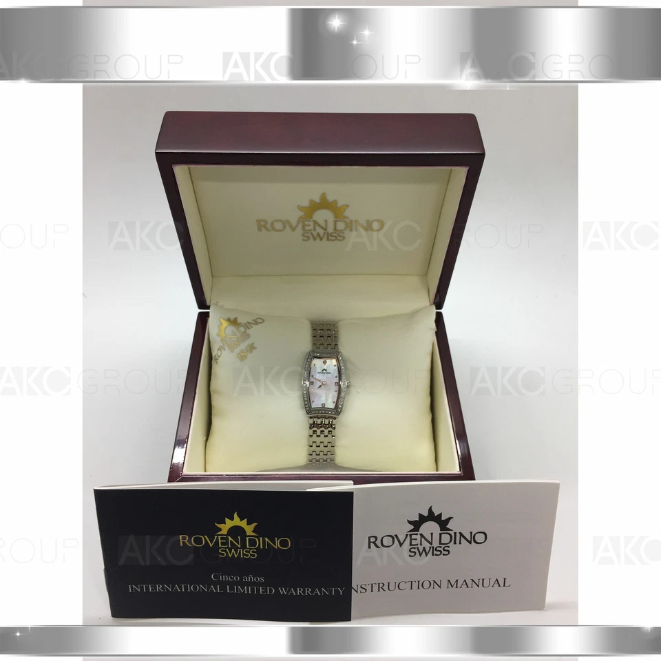 ROVEN DINO Diamond 2032LDS0P9 Stainless Steel Swiss Movement Womens Watch - Image 1 of 1