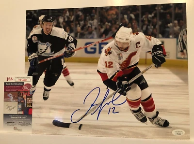 Coche. Foto de 11x14 autenticación JSA Jarome Iginla miembro del Salón de la Fama de Calgary Flames Foto 1 de 4