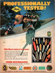 1977 • MIKE WEED Printanzeige • 70er Jahre HOBIE Dana Point Skateboard ADV-81 - Bild 1 von 2