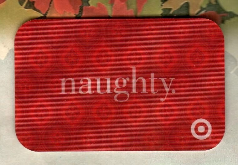 TARGET Naughty / Nice ( 2003 ) Lenticular Gift Card ( $0 ) RARE - Image 1 of 1