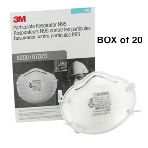 Respirador de partículas genuino 3M 8200 N95 20 máscaras/caja. Nuevo stock fresco. - Imagen 1 de 1