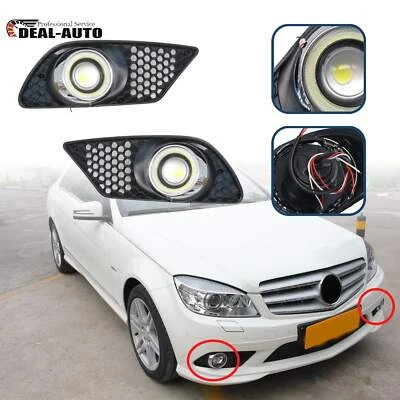 LED Bumper Fog Lights FIT  2007-2013 Mercedes Benz C230 C300 C350 2008-2011 W204 — 第 1/4 张图片