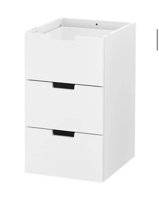 IKEA Nordli modular 3 cajones cofre blanco 15 3/4” W x 18 1/2” D x 26 3/4” H Foto 1 de 4