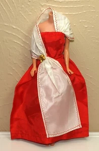 Vintage 60er Jahre Barbie rotes Ballkleid Festkleid * Mama Made Homemade or Clone - Bild 1 von 4