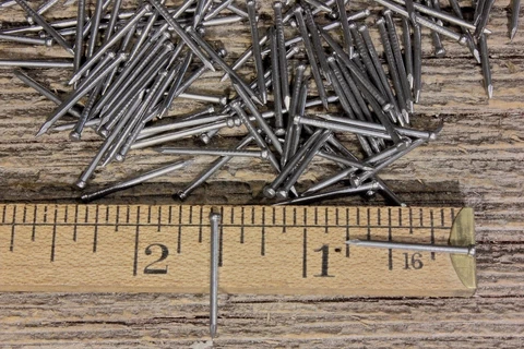3/4” Old Brads 100 Finish Nails Small Head Cabinet Restoration 18 Gauge Vintage Cover