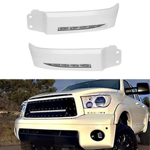 For 07-13 Toyota Tundra Sequoia LED DRL Bumper Filler Fog Lights Set White Bezel - Bild 1 von 17
