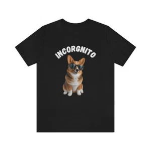 CUTE CORGI INCORGNITO lustiges süßes Hunde T-Shirt Bella + Canvas 3001 - Bild 1 von 17