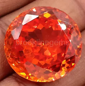 88.50Ct Natural Mandarin Orange Spessartite Garnet Round Cut EGL Gemstone 5JJD - Picture 1 of 7