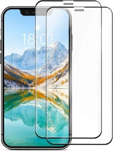 Full Coverage Tempered Glass Screen Protector for iPhone X / XS / 11 Pro Pack 2 - Picture 1 of 7