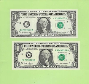 '3769 9673 & 3769 3769' .... PASSENDES .... UNZIRKULIERT $1 RADAR & REPEATER - Bild 1 von 2