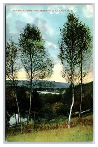 Scene Along the Boston & Albany Railroad UNP DB Postcard S7 - Picture 1 of 2