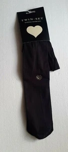 TWIN-SET SIMONA BARBIERI COLLANTS FINS AVEC STRASS NOIR TAILLE M - Picture 1 of 11