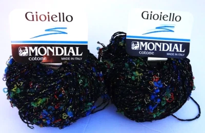 TW0 Mondial GIOIELLO 50 gr. Boucle Yarn Color #5 Ombre New Possibly Discontinued - Image 1 of 4
