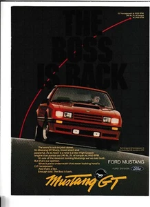Anuncio original de revista Ford Mustang GT 1982 "El jefe está de vuelta" - Imagen 1 de 1