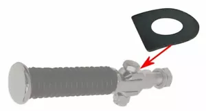 JUEGO DE 2 CLAVIJAS DE PIE DE MOTOCICLETA HARLEY MOTOR MACHO LAVADORA TENSHION FORMA DE D - Imagen 1 de 2