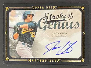 Jack Cust 2008 Upper Deck Masterpieces Stroke of Genius AUTO #SG-JC - Picture 1 of 10