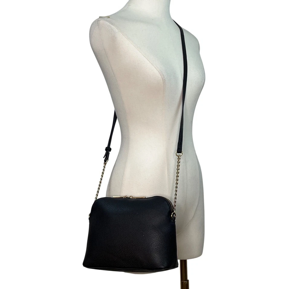 Bolso Bandolera Kelly & Katie Negro Guijarro Imitación Cuero Con Correa de Cadena Talla S Foto 1 de 4