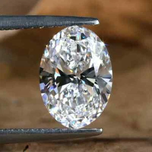 EGL Lab-created Loose Diamond 1.35 Carat H / VVS2 Oval Shape 7.9 x 5.8 mm P76 - Picture 1 of 5