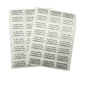 Pegatina de garantía a prueba de manipulaciones sin devolución si se retira o se templa 0,78" x 0,39" - Imagen 1 de 6