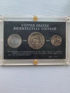 1776-1976 US Bicentennial, Uncirculated 3 Coin Set - Picture 1 of 5