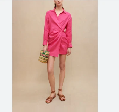 Vestido para mujer Maje talla 40 FR/L vestido envolvente mezcla de lino MFPRO02924 Foto 1 de 4