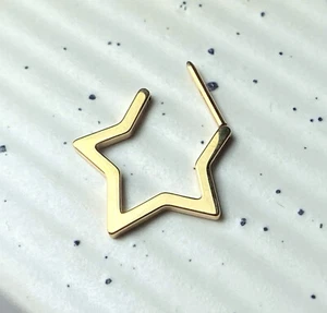 1pc Titanium Star Hinged Segment Ring Hoop Septum Nipple Helix Nose Body Jewelry - Picture 1 of 10