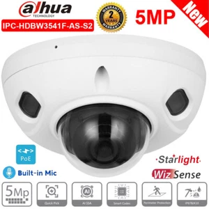 Dahua 5MP IPC-HDBW3541F-AS-S2 IR Dome WizSense IP Camera Mic POE SMD 4.0 AI SSA - Picture 1 of 9