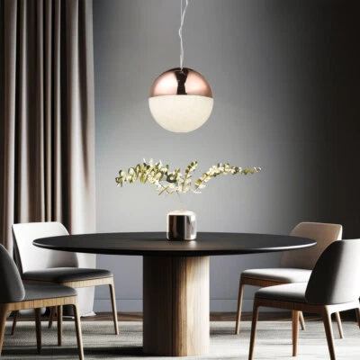 Sfera Lampadario Lampada LED Kristallleuchte Lampada da Cucina Rame H 125 CM - Immagine 1 di 4