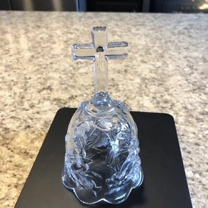 Glass Bell with Cross Handle - Picture 1 of 6