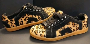 SIZE 10 Juicy Couture Leppard Print and Suede Sneakers INL#461 - Picture 1 of 13