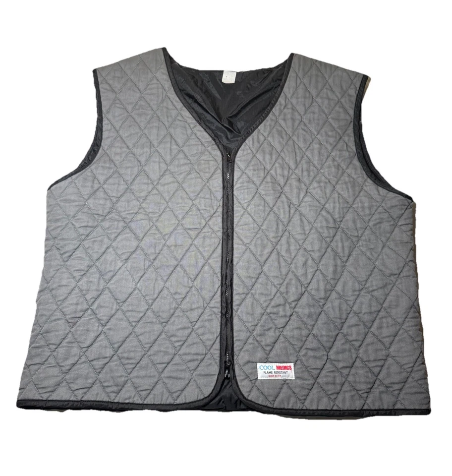 Cool Medics USA Cooling Vest - Size 2XL XXL - Quilted Design Gray EUC - Image 1 of 4