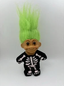 Skeleton Troll Russ Green Hair Bones X-Ray Halloween Toy Figure Clothes - Picture 1 of 3