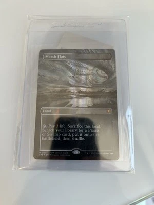 MTG Magic the Gathering Special Guest NM Borderless Dragonscale Foil Marsh Flats - Image 1 of 2