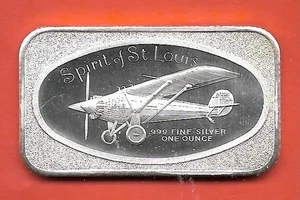 SPIRIT OF ST LOUIS (MAD 4V) BARRA DE ARTE DE PLATA .999 - Imagen 1 de 2