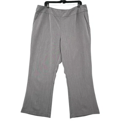 Pantalón Clásico SALON STUDIO Gris Pierna Recta Largo Completo Bolsillos Laterales Talla 20 Foto 1 de 4