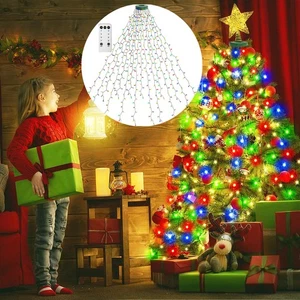 Christmas Tree Lights 280 LED with Timer Xmas String Lights with Ring Tree Decor - Picture 1 of 9