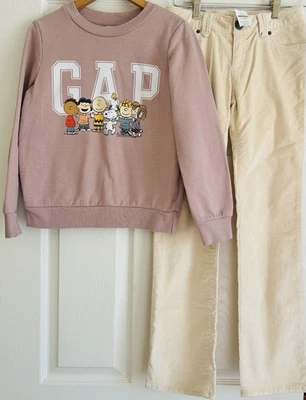Gap Kids Nuevo con Etiquetas Terciopelo Pierna Recta Pantalones Cacahuetes Sudadera L 10 Conjunto $47 Foto 1 de 4