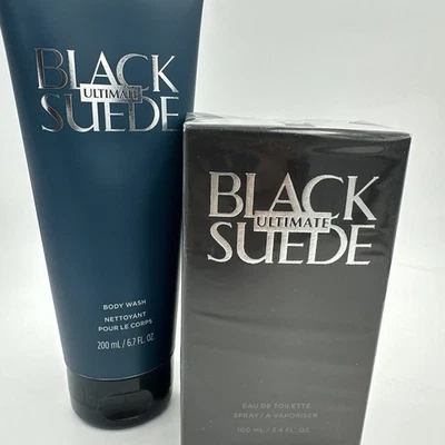 Juego de 2 piezas de gamuza negra Avon Ultimate Body Wash y eau de toilette  Foto 1 de 4