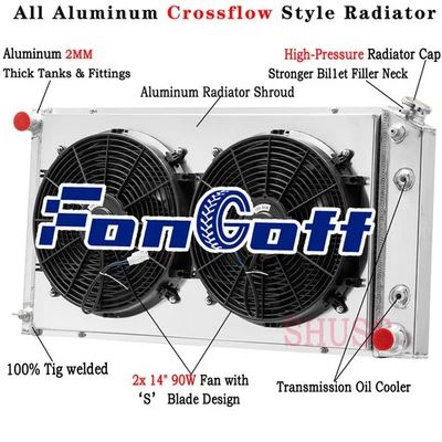 3 Row Radiator Shroud Fan For 1977-1979 Oldsmobile 98 Delta 88 Custom Cruiser - Image 1 of 4
