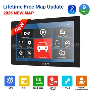 XGODY 9 Zoll BT Auto LKW PKW Navigationsgerät Lebenslange Kartenaktualisierung - Bild 1 von 16