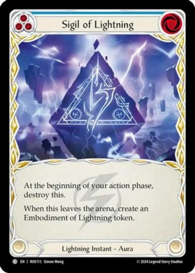 Sigil of Lightning - Rosetta #ROS113 Flesh & Blood TCG - Image 1 of 1