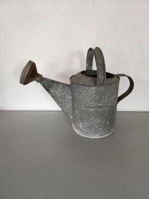 Vintage Galvanized Metal # 8 Sprinkle Head Watering Can Farmhouse Garden Decor - Image 1 of 4