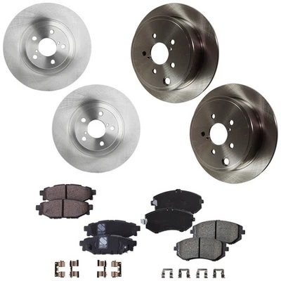 Front & Rear Brake Disc Rotors and Pads Kit for Subaru Outback Forester 09-10 - Imagem 1 de 4