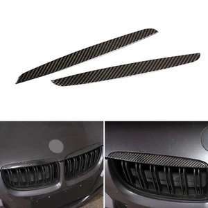 For BMW 3 Series E90 E91 Front Bumper Above Kidney Grille Hood Trim Carbon Fiber - Picture 1 of 5