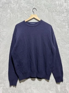 Suéter McNeal Tanguy Azul Marino 100% Lana de Cordero Tejido Pullover Para Hombre Talla Grande - Imagen 1 de 8